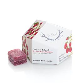 Wyld – Real Fruit Raspberry Gummies 100mg THC: 10mg CBD