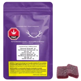 Wyld – Real Fruit Marionberry Gummies 100mg THC: 10mg CBD