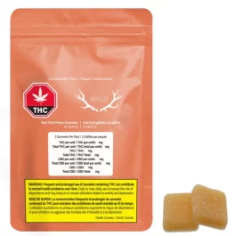 Wyld – Real Fruit Peach Gummies 100mg CBD: 50mg THC